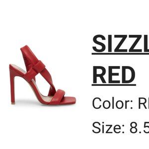 Steve Madden sizzling red strappy heels 8.5